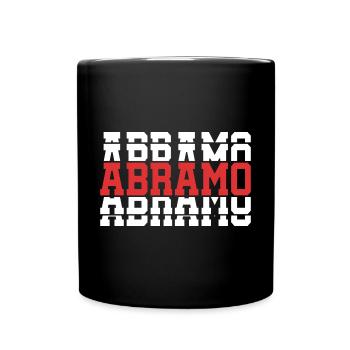 Abraham t-shirt stacked text t-shirt gift idea - Full Colour Mug - black - Front
