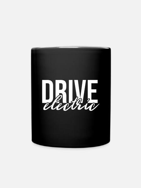 Drive Electric Supercharge - Elektro Auto Fans - Tasse einfarbig - Schwarz