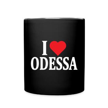 t-shirt j’aime Odessa t-shirt idée cadeau - Mug uni - noir - Devant
