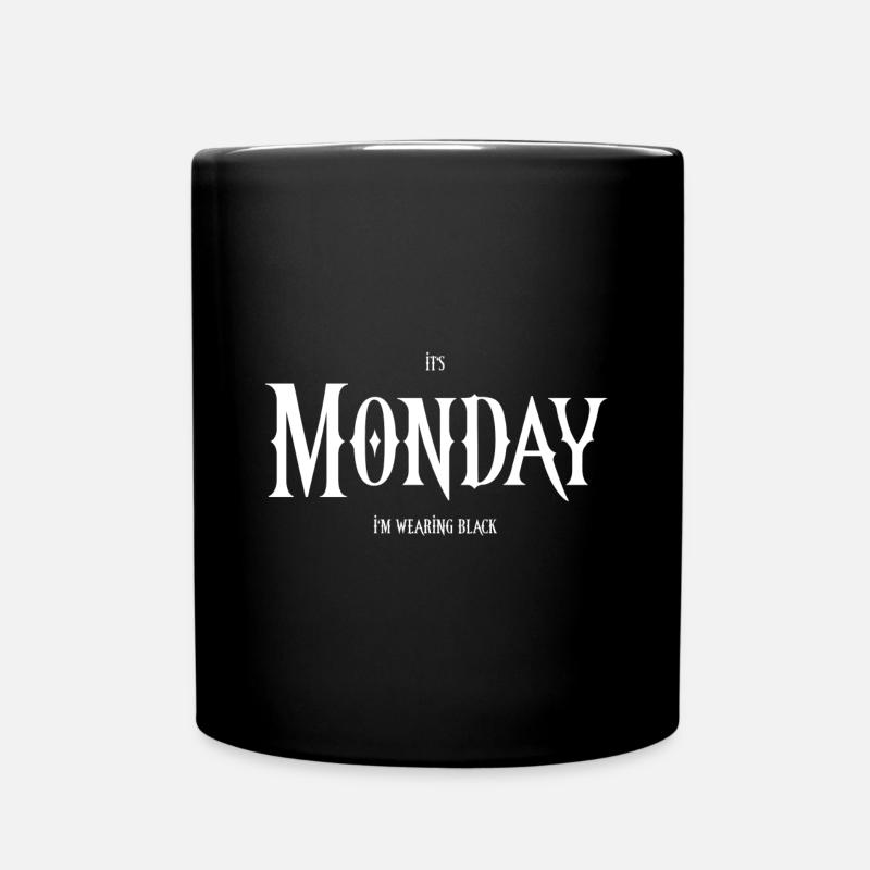 C’est lundi, je porte du noir - Mug uni - noir