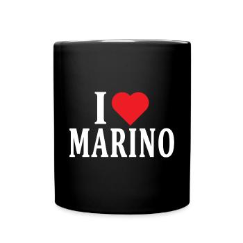 J’aime Marino t-shirt t-shirt idée cadeau - Mug uni - noir - Devant