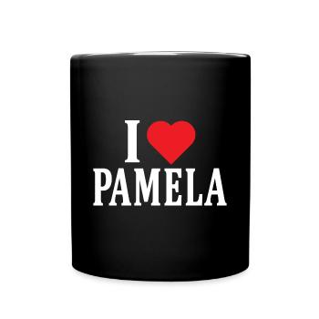T-Shirt Ich liebe Pamela T-Shirt Geschenkidee - Tasse einfarbig - Schwarz - Vorne