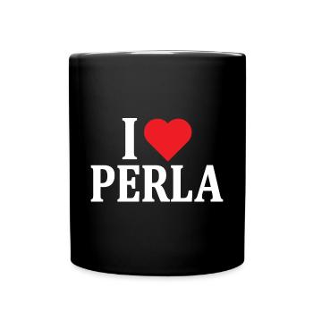 T-Shirt I love Pearl T-Shirt Geschenkidee - Tasse einfarbig - Schwarz - Vorne