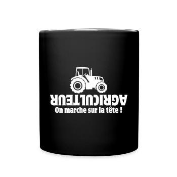 Bauer, Bauer, Bauer, Traktor - Tasse einfarbig - Schwarz - Vorne
