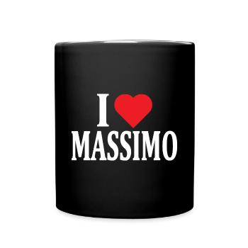 I love Massimo t-shirt gift idea t-shirt - Full Colour Mug - black - Front