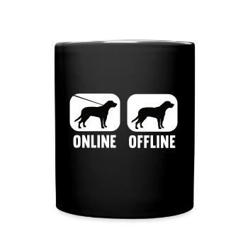 En ligne Hors ligne Broholmer Propriétaire de Broholmer - Mug uni - noir - Devant