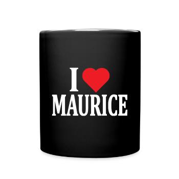 t-shirt I love Maurice t-shirt gift idea - Full Colour Mug - black - Front