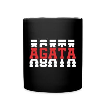 T-Shirt Achat T-Shirt Geschenkidee gestapelter Text - Tasse einfarbig - Schwarz - Vorne