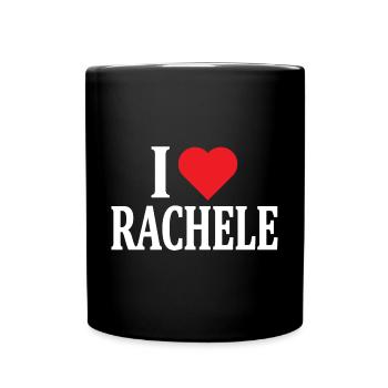 t-shirt I love Rachel t-shirt gift idea - Full Colour Mug - black - Front