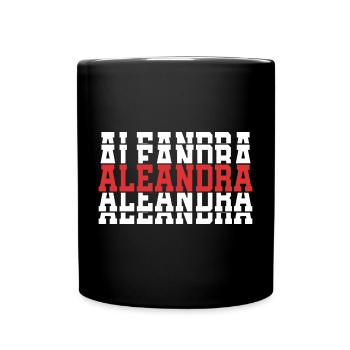 t-shirt Aleandra t-shirt gift stacked text - Full Colour Mug - black - Front