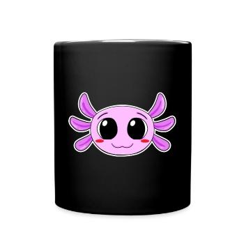Axolotl Tête Motif Enfants Mignon - Mug uni - noir - Devant