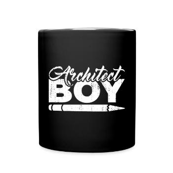 Architect Boy - Full Colour Mug - black - Front