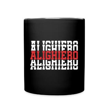 T-shirt Alighiero t-shirt cadeau texte empilé - Mug uni - noir - Devant