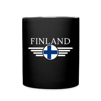 Finland T-Shirt: Design, Nature, Memorability - Full Colour Mug - black - Front