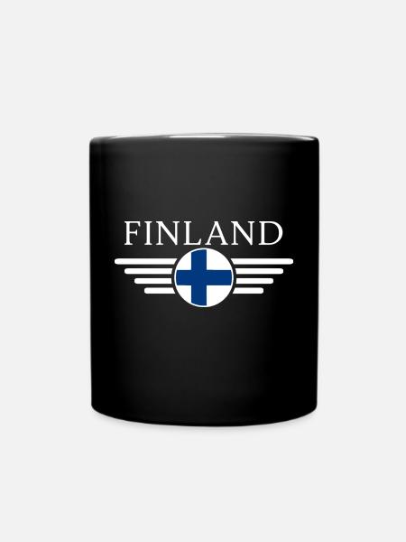 T-shirt Finlande : Design, Nature, Souvenir - Mug uni - noir