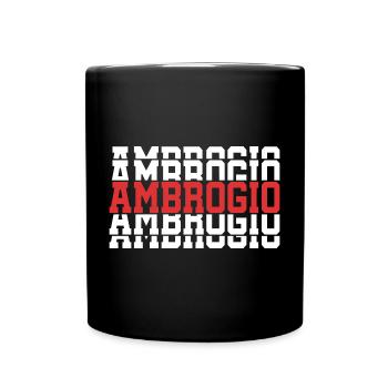 t-shirt Ambrogio cadeau t-shirt texte empilé - Mug uni - noir - Devant