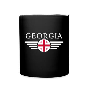 Georgien T-Shirt: Tradition, Gastfreundschaft - Tasse einfarbig - Schwarz - Vorne