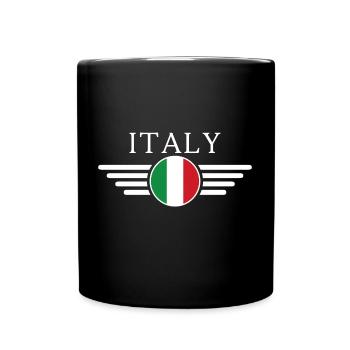 Italy T-Shirt: Elegance, History, Dolce Vita - Full Colour Mug - black - Front