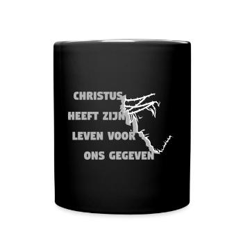 Christus ist für uns Holländer gestorben - Tasse einfarbig - Schwarz - Vorne