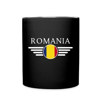 Romania T-Shirt: Castles, Carpathians, Folklore - Full Colour Mug - black - Front