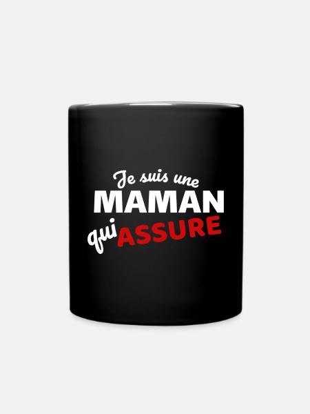 Maman qui Assure quote - Expression Empowerment - Full Colour Mug - black