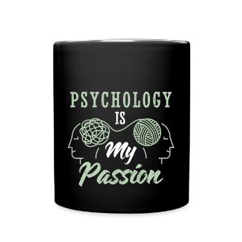 Psychology is a passion science - Full Colour Mug - black - Front