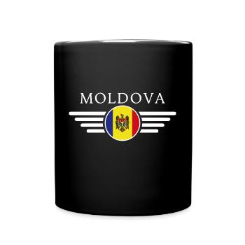 Moldawien Stil T-Shirt - Tasse einfarbig - Schwarz - Vorne