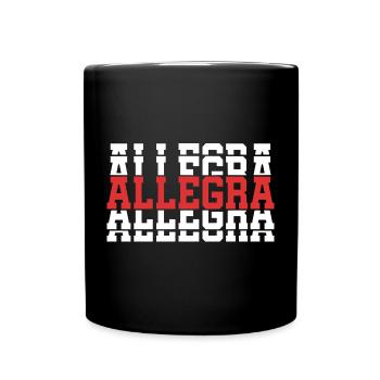 Cheerful t-shirt t-shirt gift idea stacked text - Full Colour Mug - black - Front