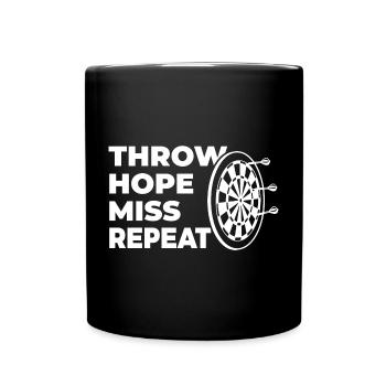 throwing, hoping, missing, repeating - Full Colour Mug - black - Front