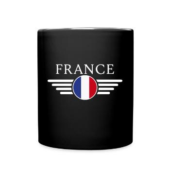 Frankreich Stil Design T-Shirt - Tasse einfarbig - Schwarz - Vorne