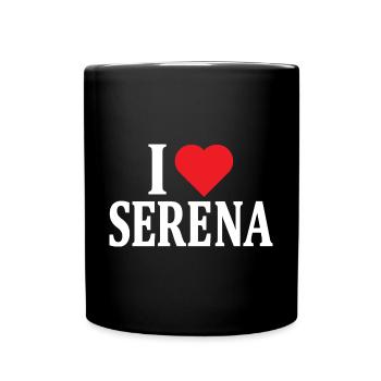 T-Shirt Ich liebe Serena T-Shirt Geschenkidee - Tasse einfarbig - Schwarz - Vorne