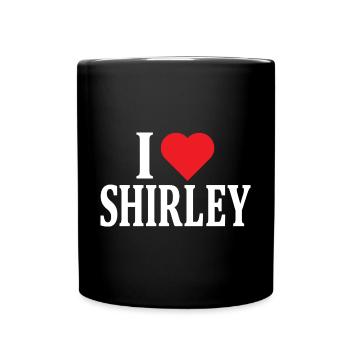 I Love Shirley T-Shirt Gift Idea - Full Colour Mug - black - Front