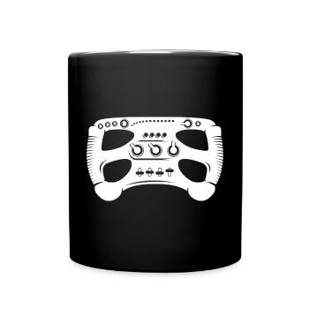 simracer lenkrad formel racing gaming gamer icon - Tasse einfarbig - Schwarz - Vorne