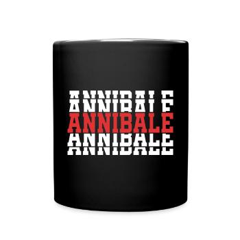 t-shirt Annibale t-shirt cadeau texte empilé - Mug uni - noir - Devant