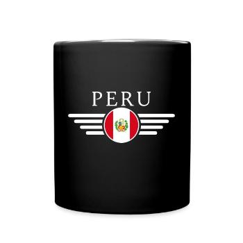 Peru Peruanisches Stil Design T-Shirt - Tasse einfarbig - Schwarz - Vorne