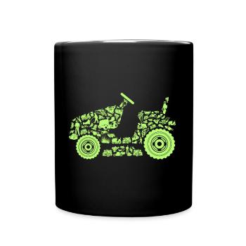 Jardinier Pépinière Lotissement Jardinier Tondeuse à gazon pour hommes - Mug uni - noir - Devant