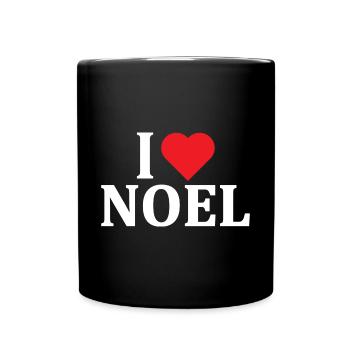 T-Shirt I love Noel T-Shirt Geschenkidee - Tasse einfarbig - Schwarz - Vorne