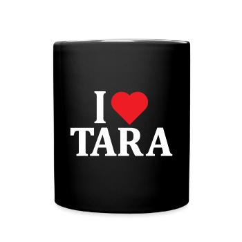 t-shirt J’aime Tara t-shirt idée cadeau - Mug uni - noir - Devant