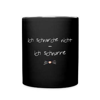 I don't snore - I purr - Full Colour Mug - black - Front