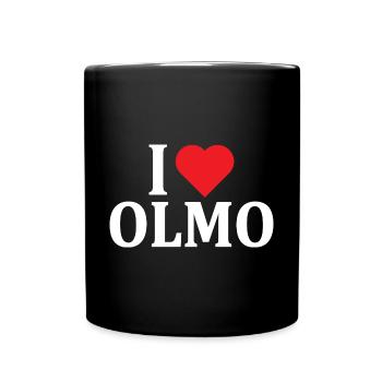 T-Shirt I love Olmo T-Shirt Geschenkidee - Tasse einfarbig - Schwarz - Vorne
