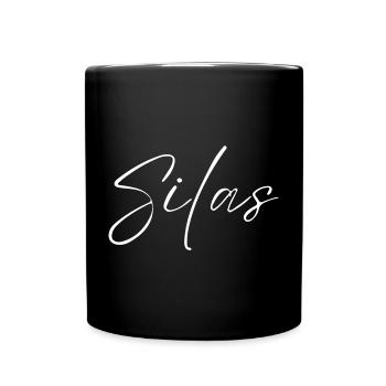 Silas Name T-Shirt Geschenk Für Männer - Tasse einfarbig - Schwarz - Vorne