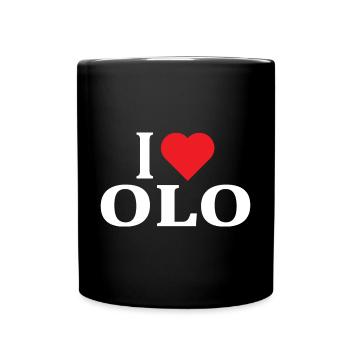 t-shirt I love Idée cadeau chemise en maille Olo - Mug uni - noir - Devant
