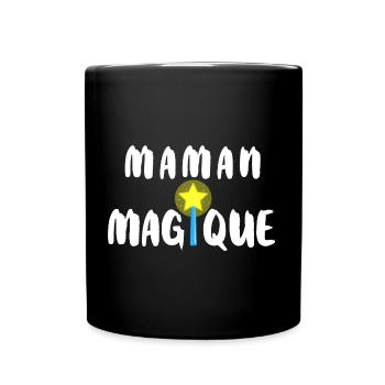 Maman magique. - Mug uni - noir - Devant