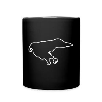Island of Borkum Outline white - Full Colour Mug - black - Front