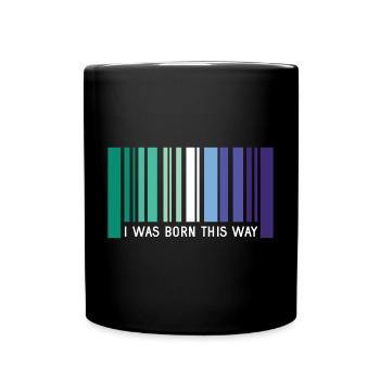 LGBT Pride Month - I Was Born This Way (Gays) - Full Colour Mug - black - Front