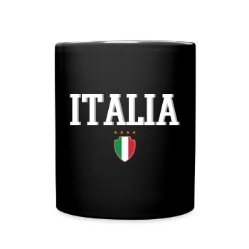 Italien - Tasse einfarbig - Schwarz - Vorne