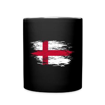 England Flagge used - Tasse einfarbig - Schwarz - Vorne