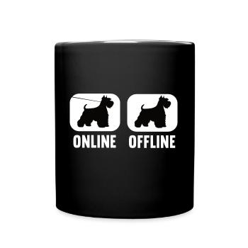 En ligne hors ligne Schnauzer Schnauzer géant Schnauzer Schnauzer - Mug uni - noir - Devant