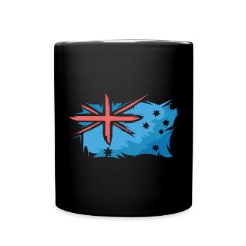 Illustration du drapeau de l’Australie Logo du signe d’art - Mug uni - noir - Devant