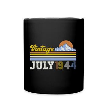 80th Birthday Original July 1944 Born 1944 - Full Colour Mug - black - Front
